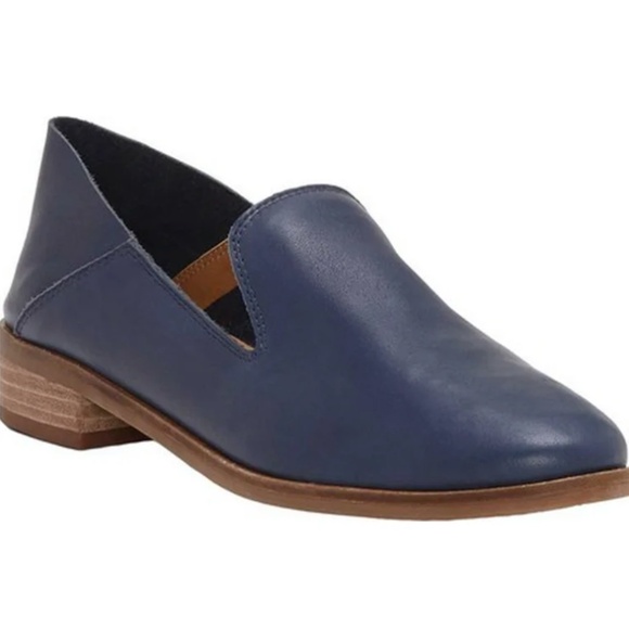 Lucky Brand Cahill Leather Loafers, navy, size 9.5 - Picture 1 of 7